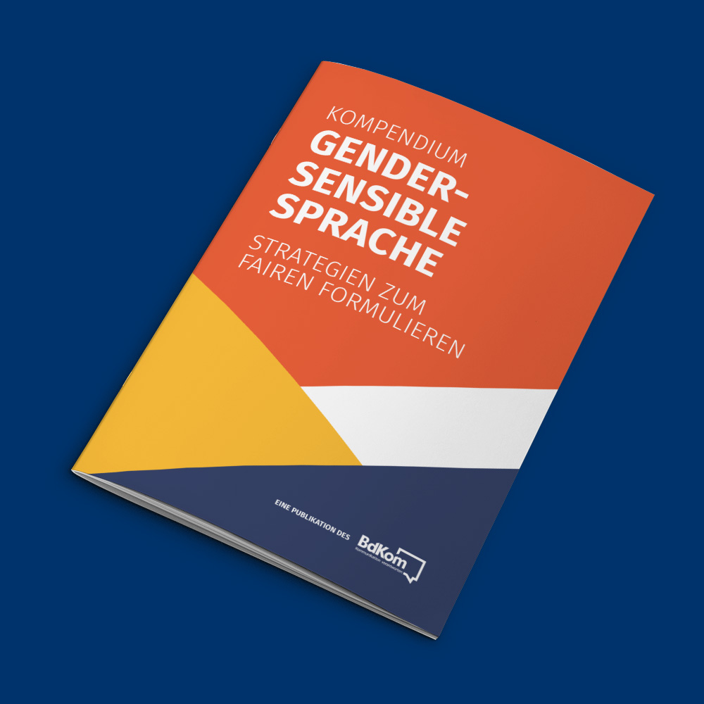 Das Cover des Kompendium "Gendersensible Sprache" vom Bundesverband der Kommunikatoren.