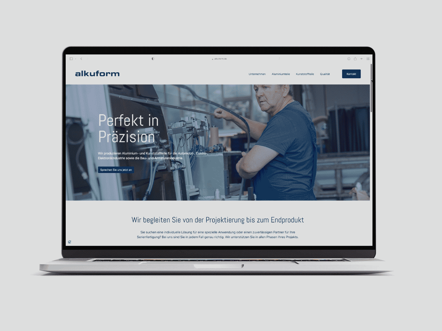 Für das Industrieunternehmen Alkuform haben wir das Webdesign in WordPress durchgeführt.